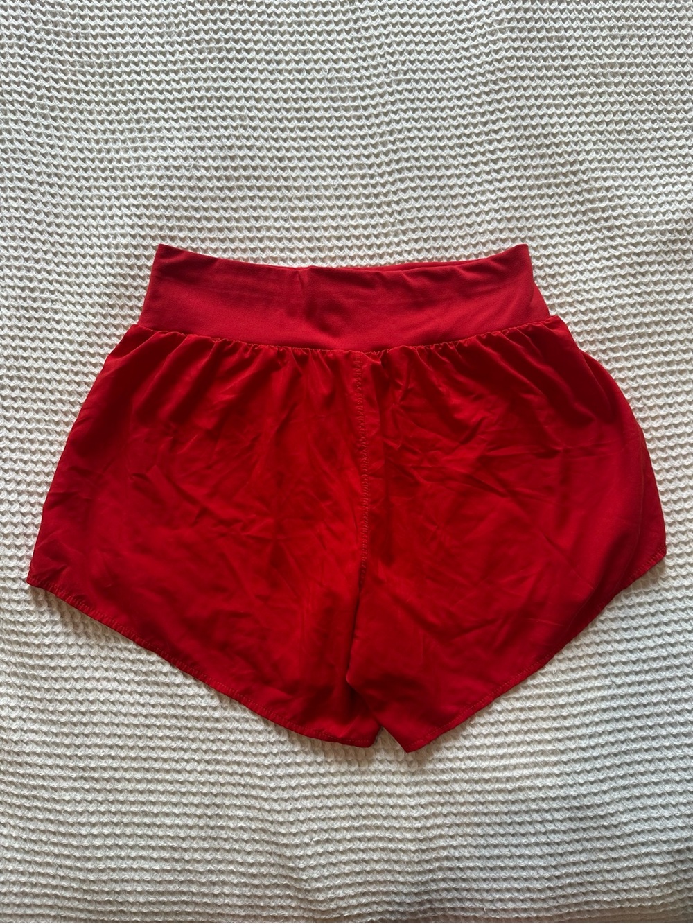 Red Racerback Crop Tank & Running Shorts Set | Fabletics - Picture 6 of 8